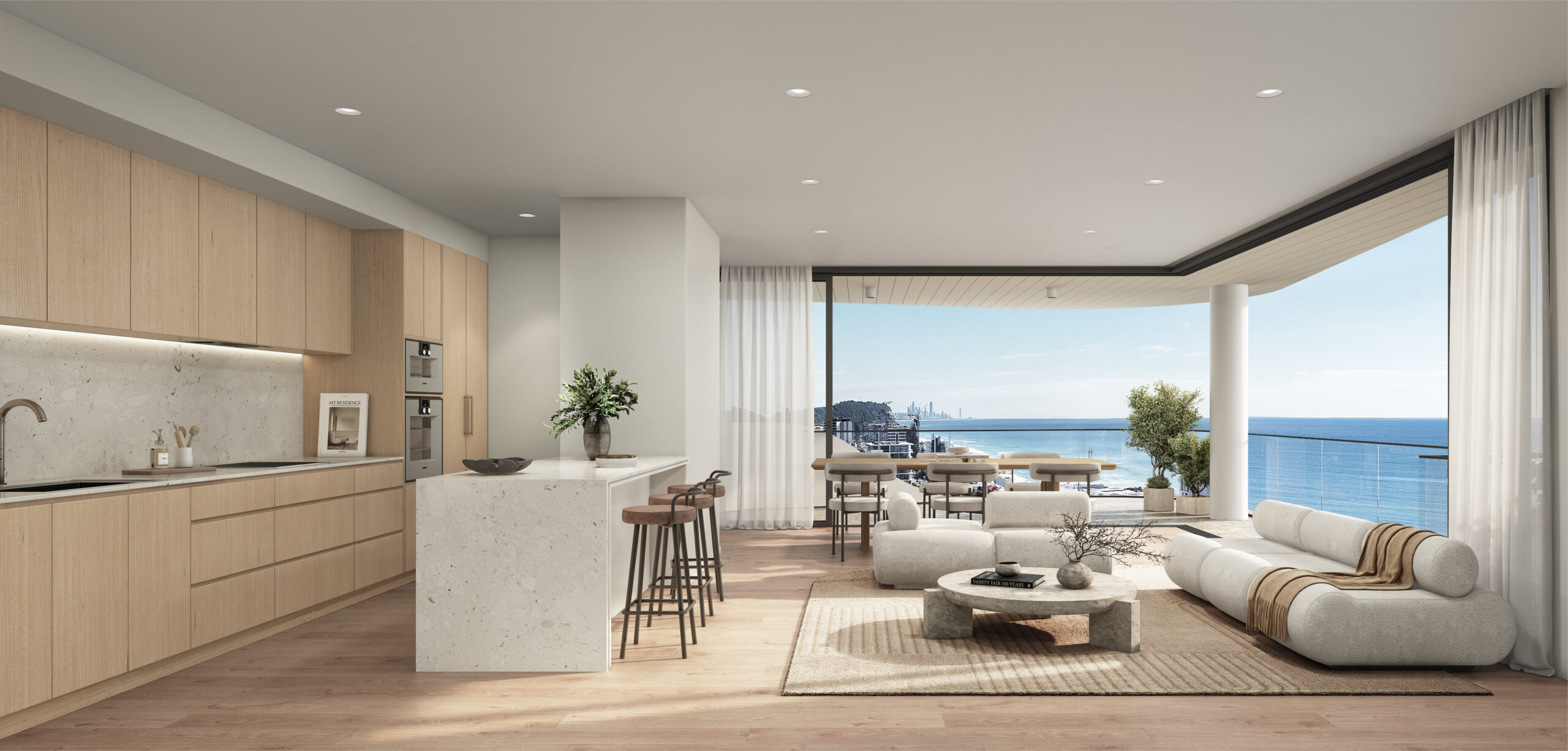 Amargo apartment interior overlooking the coast at Palm Beach
